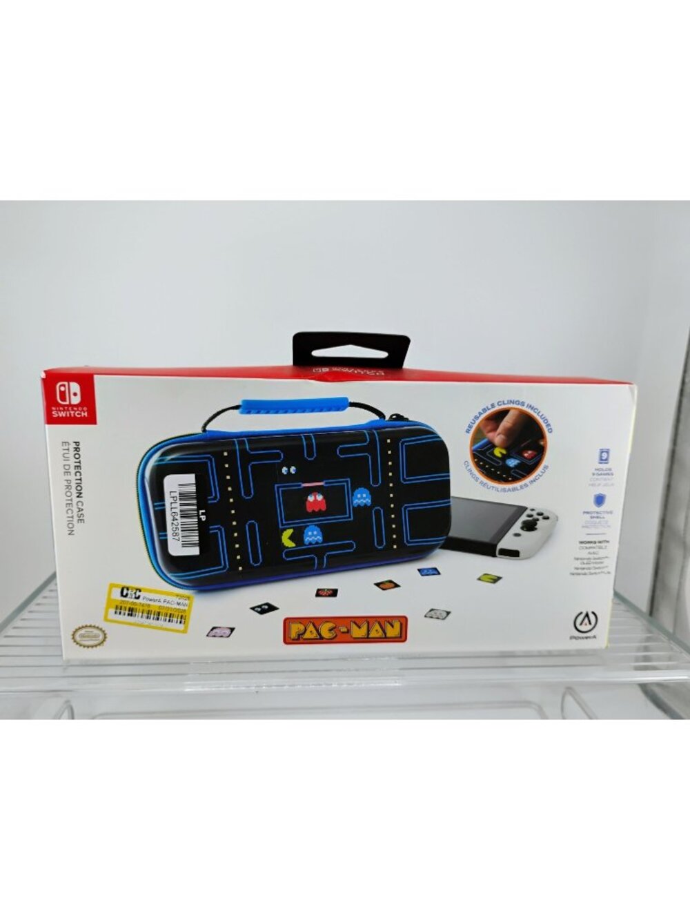 PowerA Pac-Man Nintendo Switch Protection Case With Clings 9 Slots New Sealed